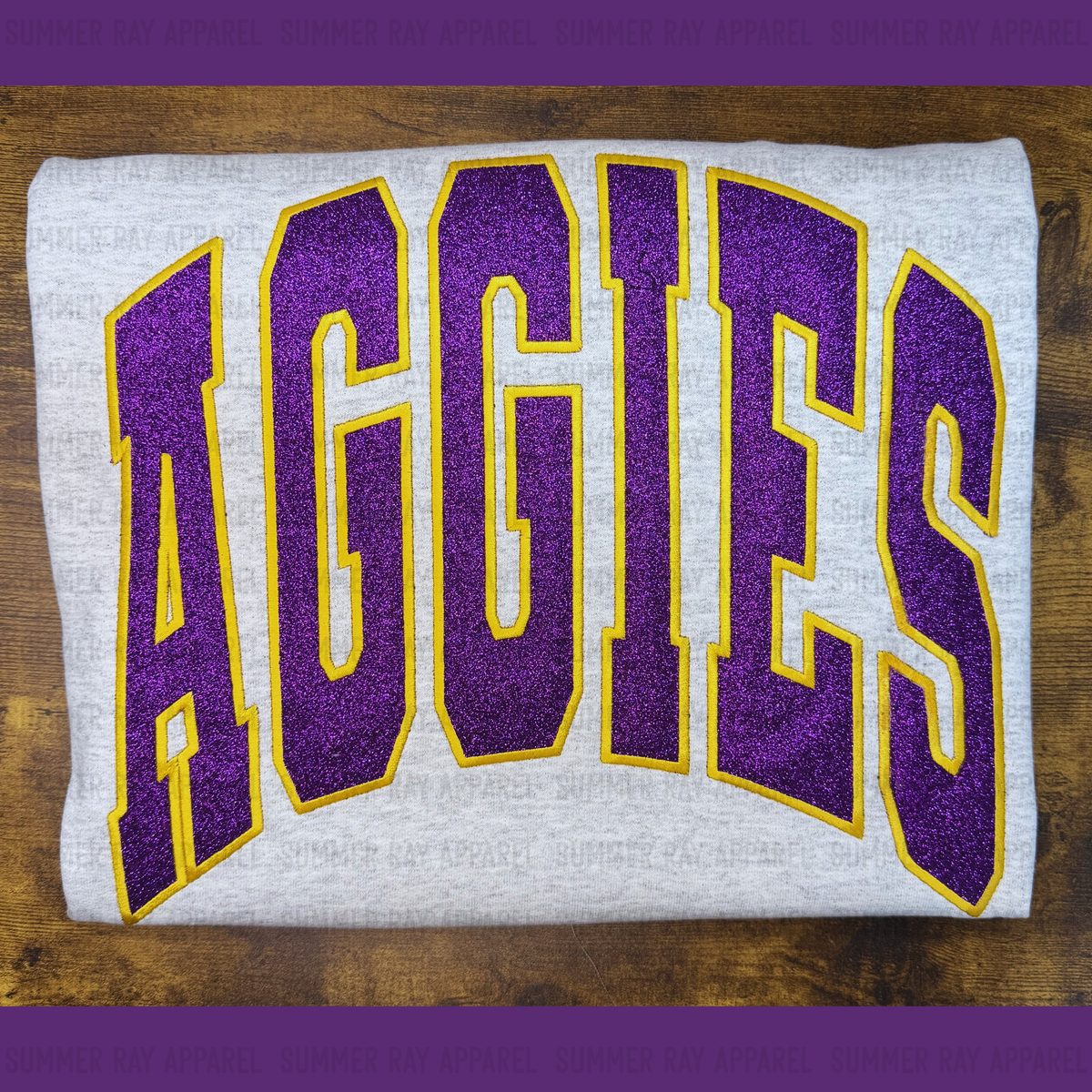 *LULU MAC INSPIRED* AGGIES Sweatshirt **GLITTER Version**