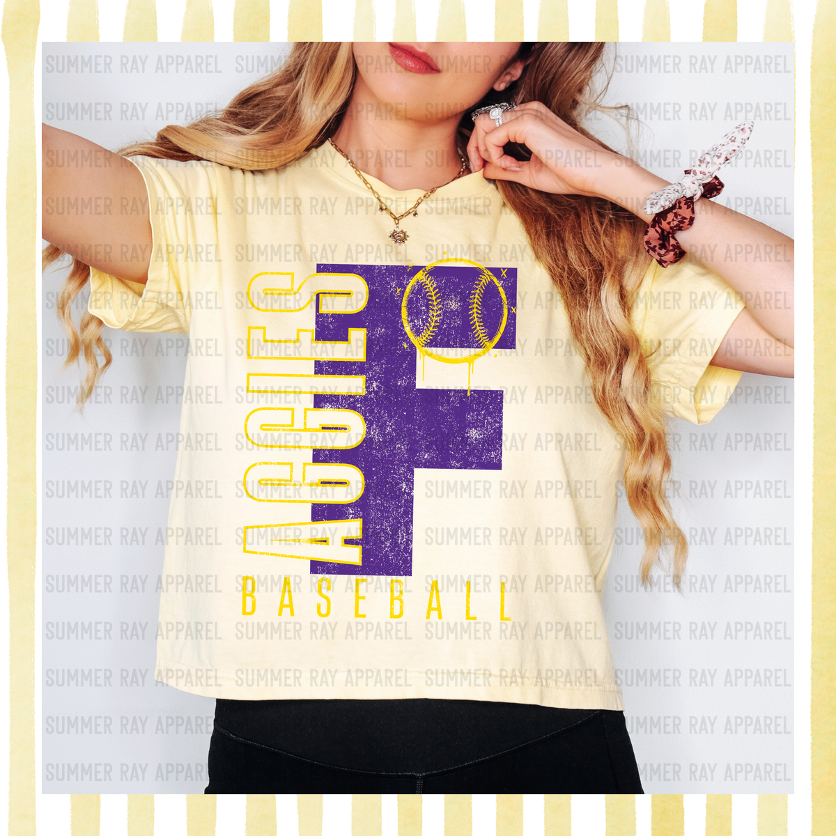 Fairview Baseball Boxy Comfort Color Tee