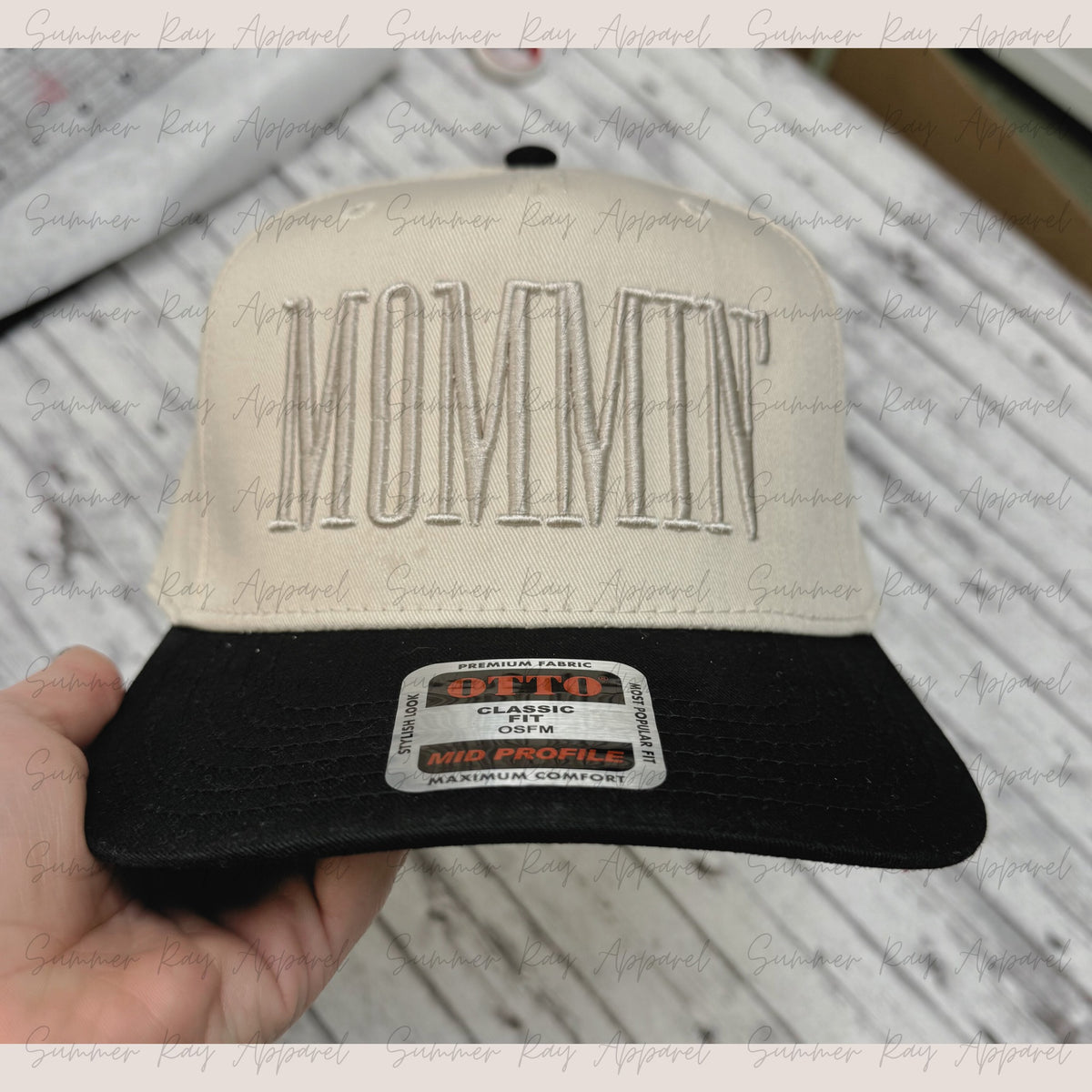 MOMMIN' 3D Puff Embroidery for HATS