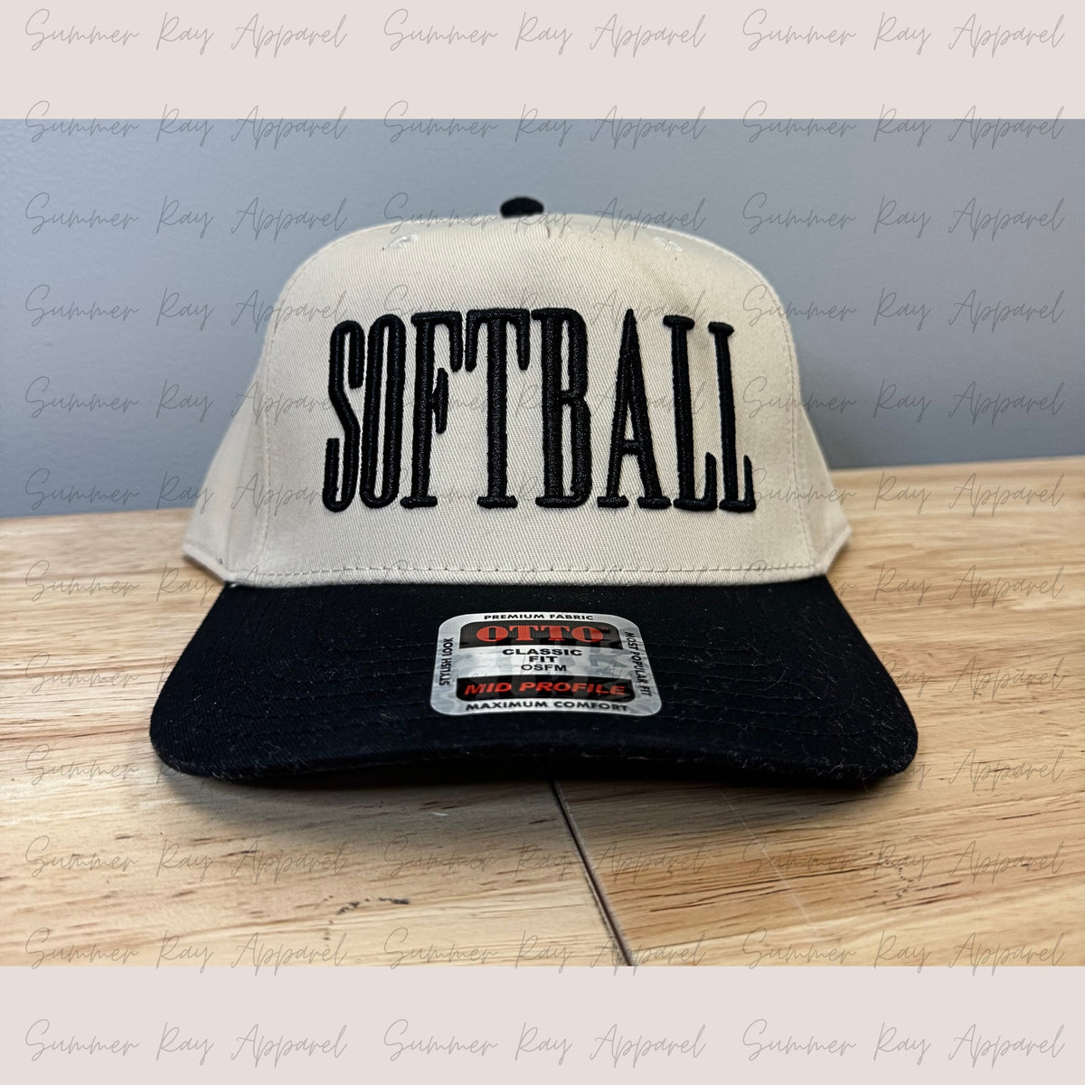 SOFTBALL 3D Puff Embroidery for HATS