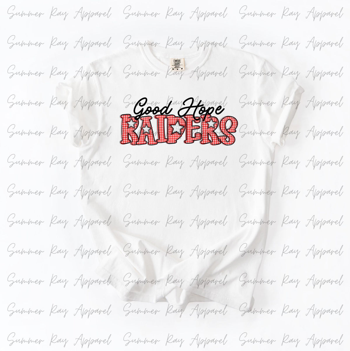 Raiders Gingham Lettering Tee