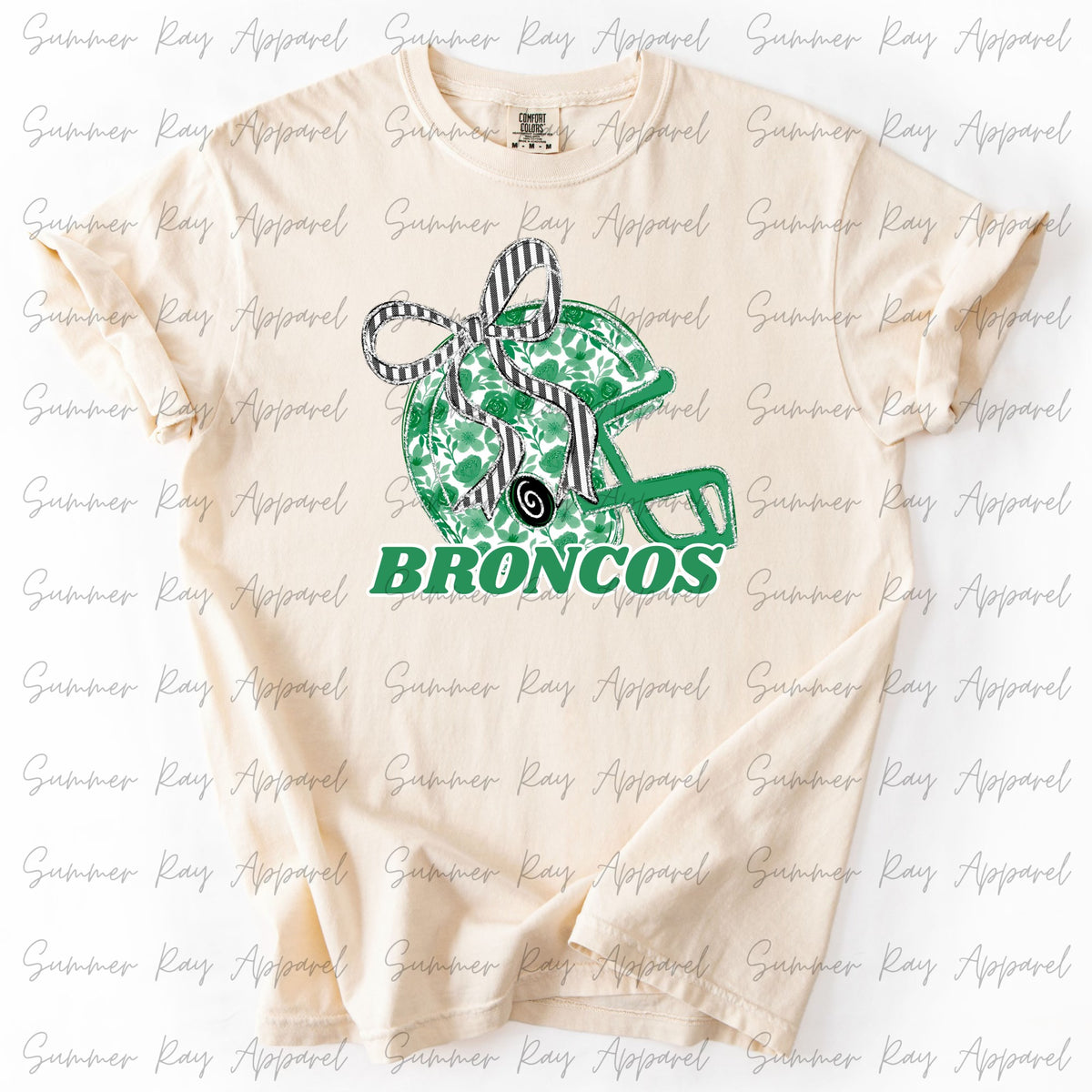 BRONCOS Floral Helmet Tee