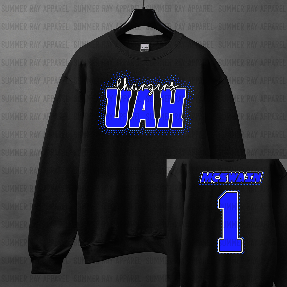 UAH Chargers Sweatshirt-AVA MCSWAIN