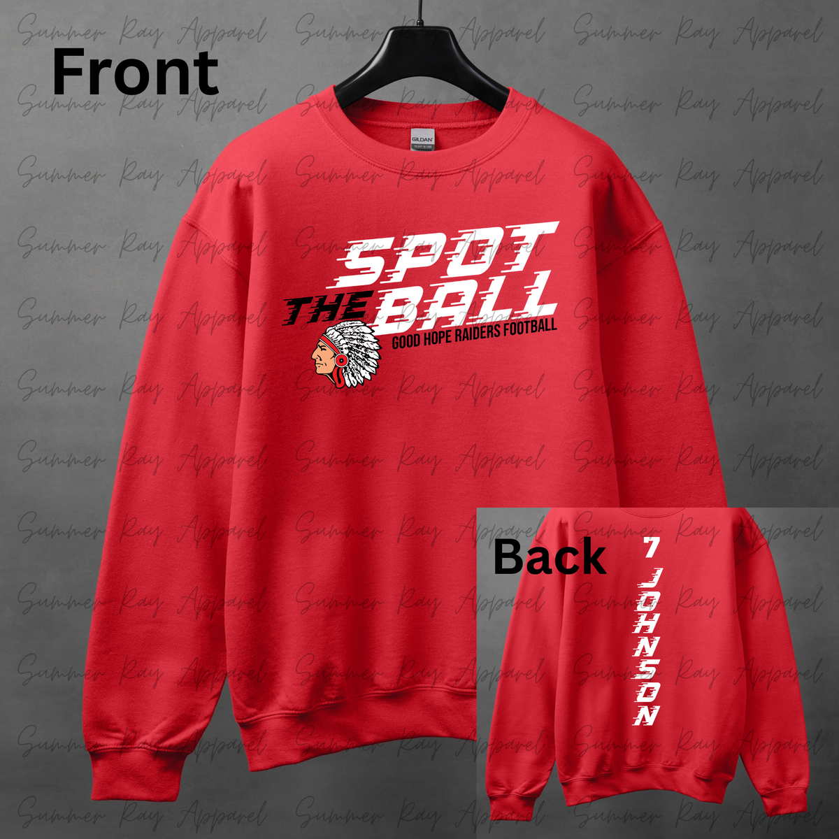 Spot The Ball-GH Raiders Football HOODIE