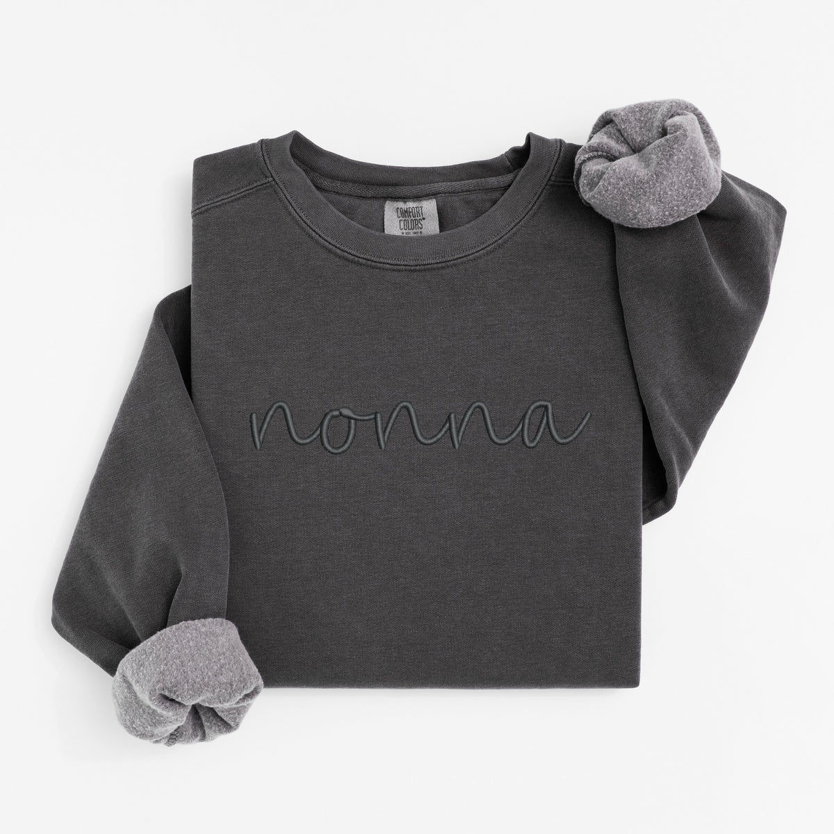 Monochromatic Comfort Color Embroidered Sweatshirt