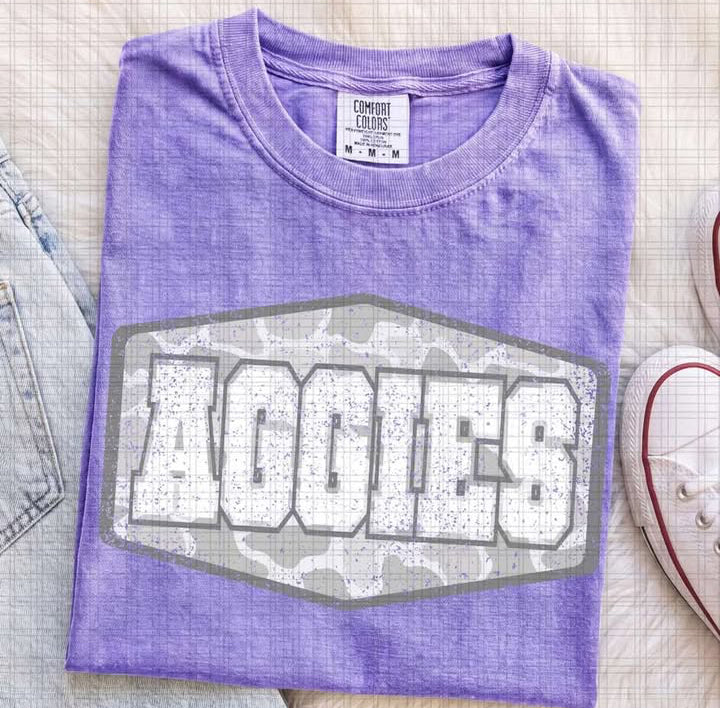 AGGIES Distressed Camo