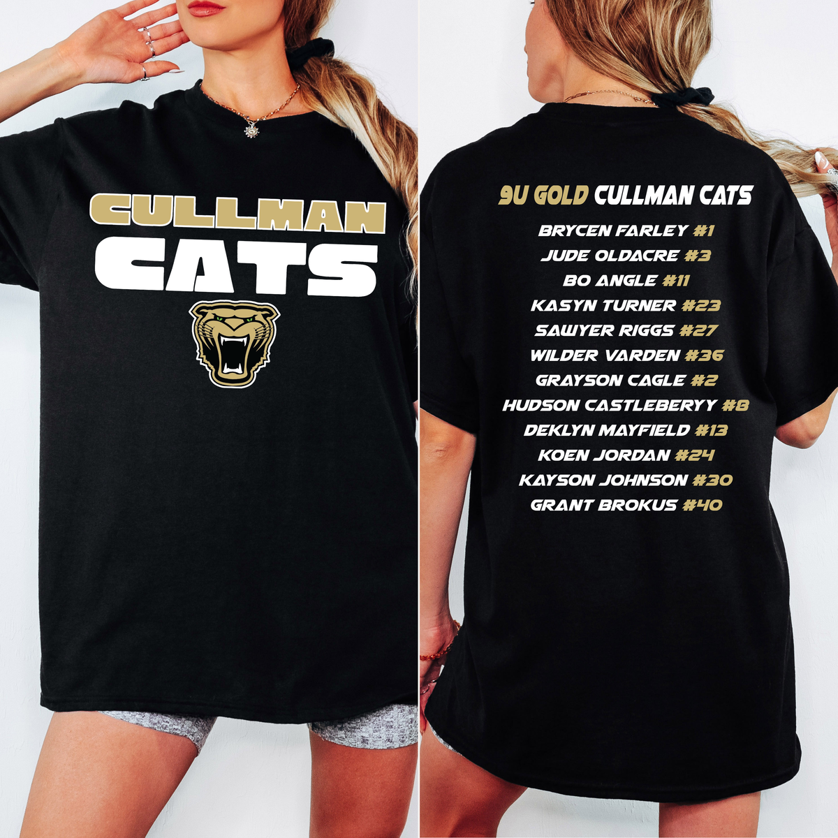 Cullman Cats 9U Gold Roster Tee