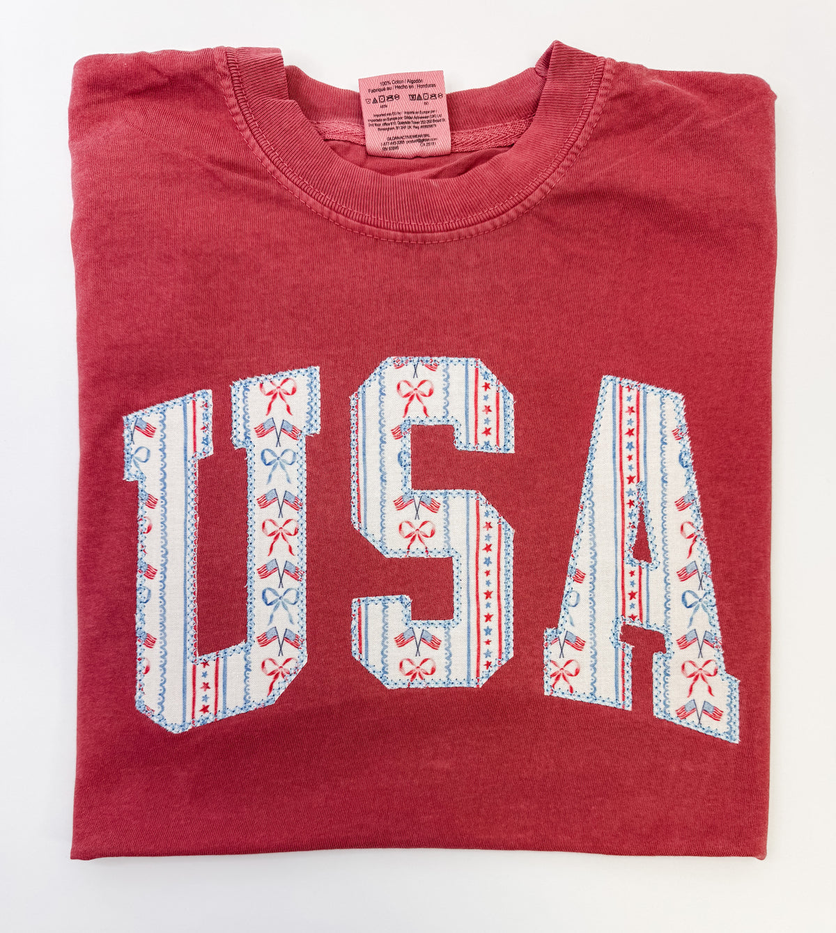 USA Applique Tee(Flags&Bows)
