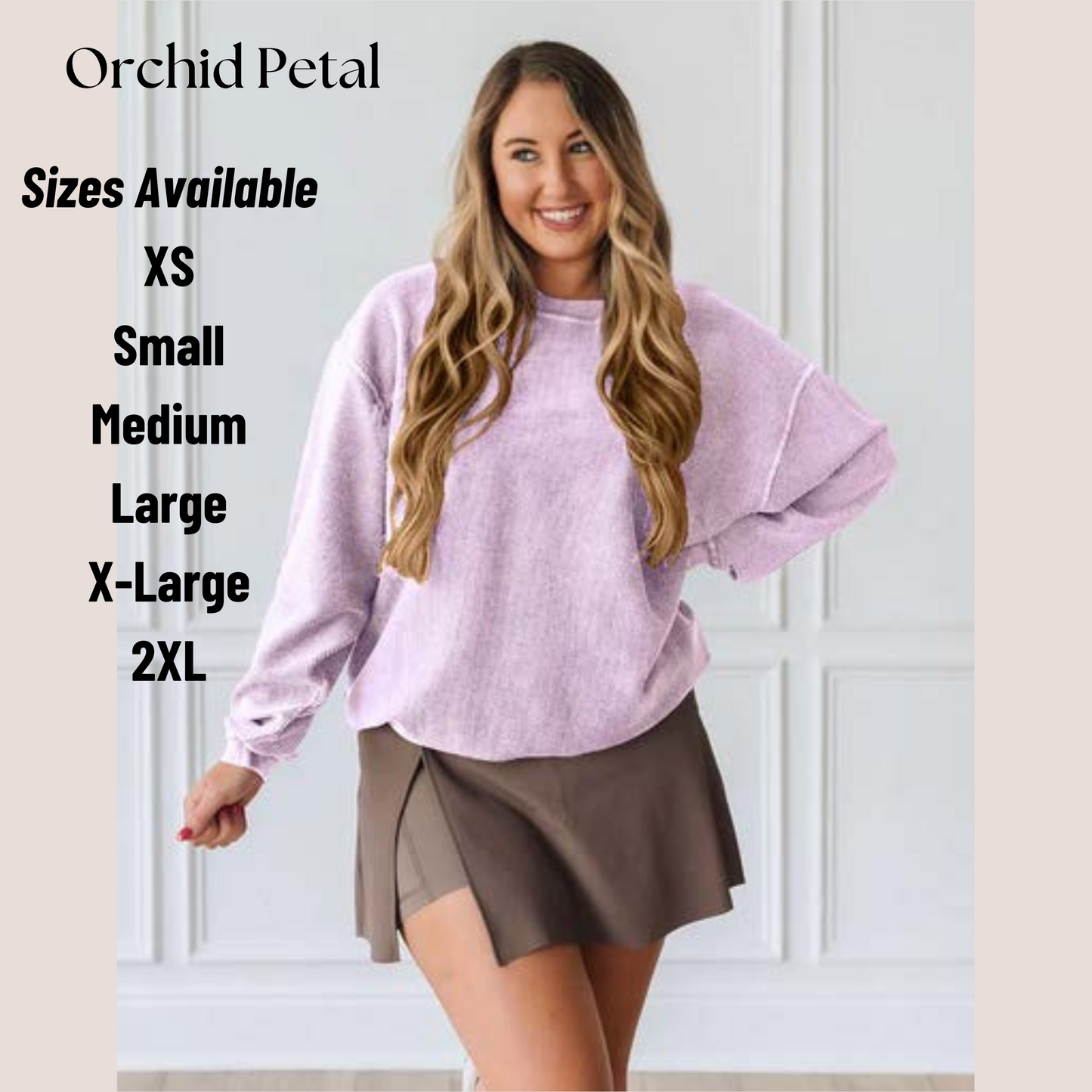 Orchid Petal Corded Crew