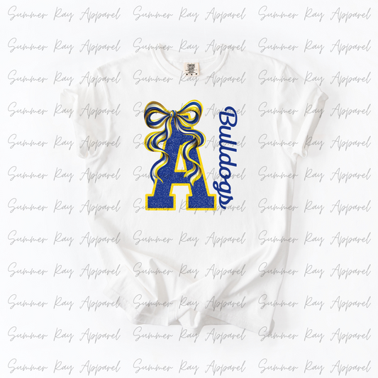 ADDISON Bulldogs Coquette Bow T-shirt