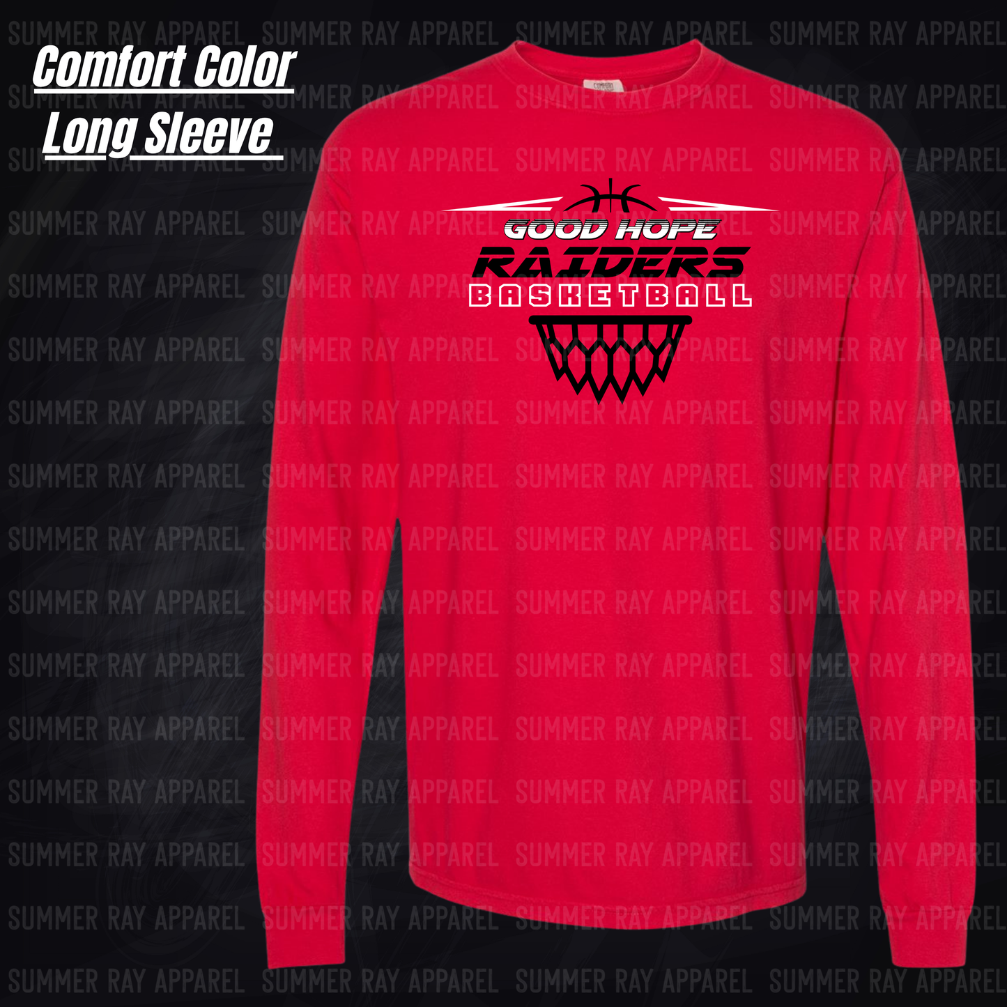 GH Basketball-Comfort Color Long Sleeve Tee