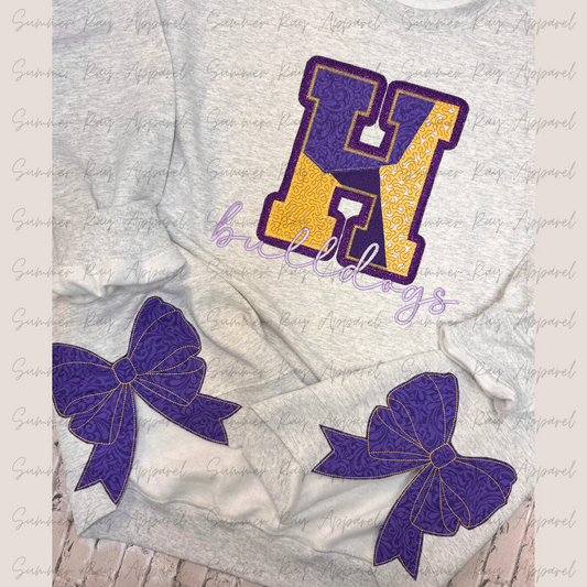 HANCEVILLE Bulldogs Quilted Applique Sweatshirt