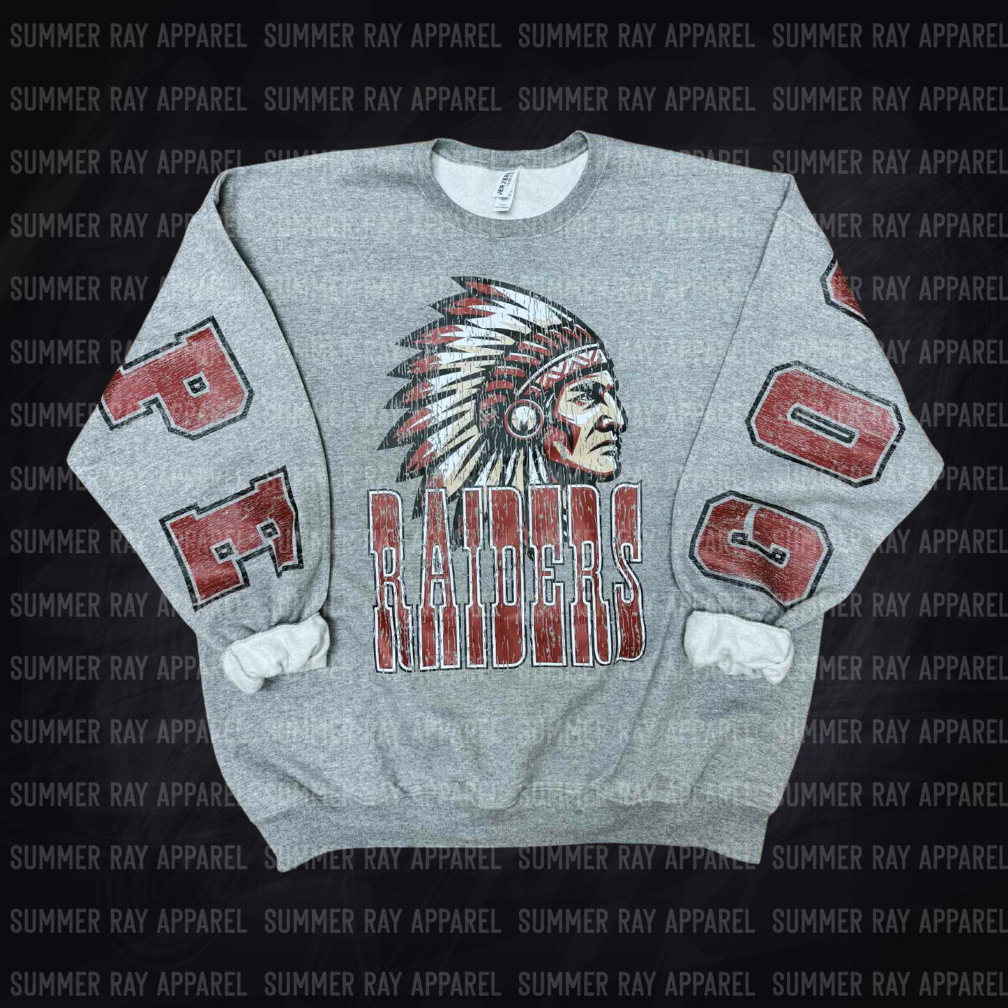 Oversized Grunge Sweatshirt-GOOD HOPE RAIDERS