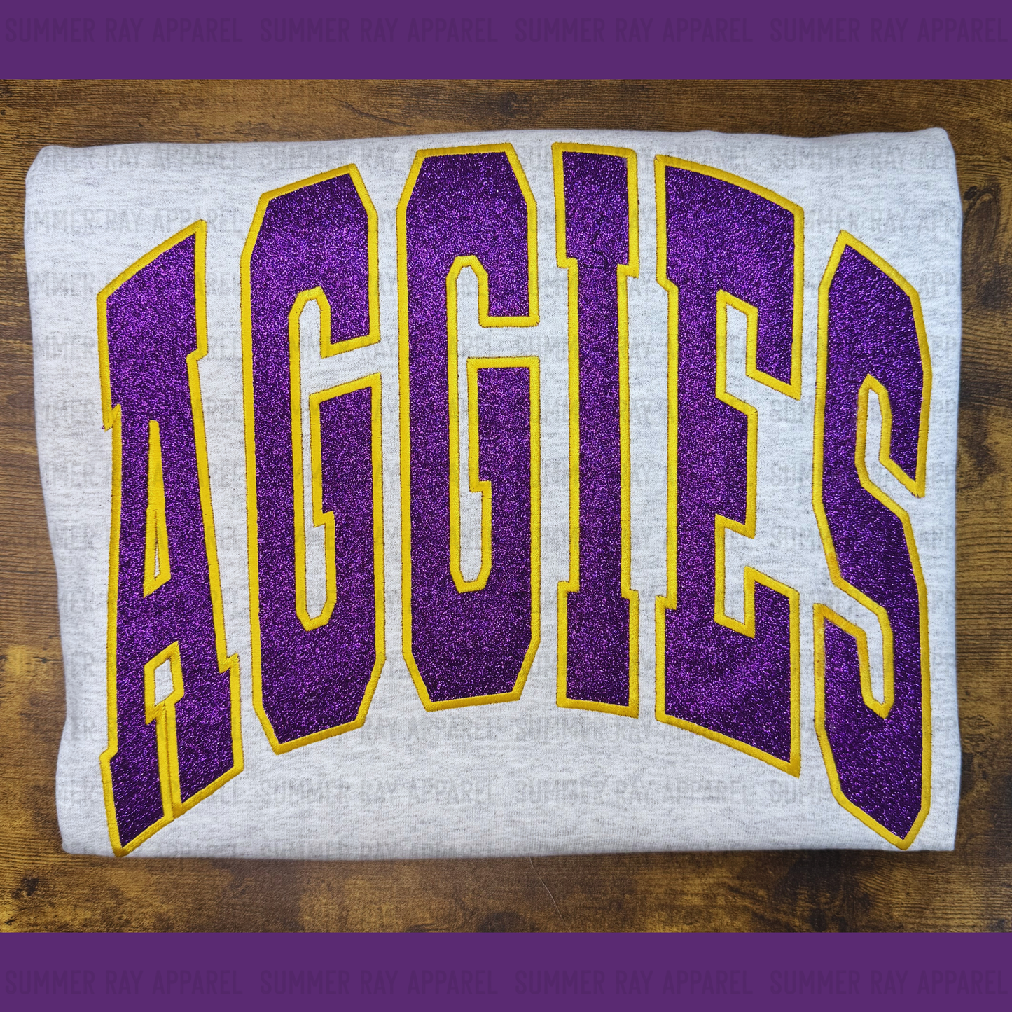 *LULU MAC INSPIRED* AGGIES Sweatshirt **GLITTER Version**
