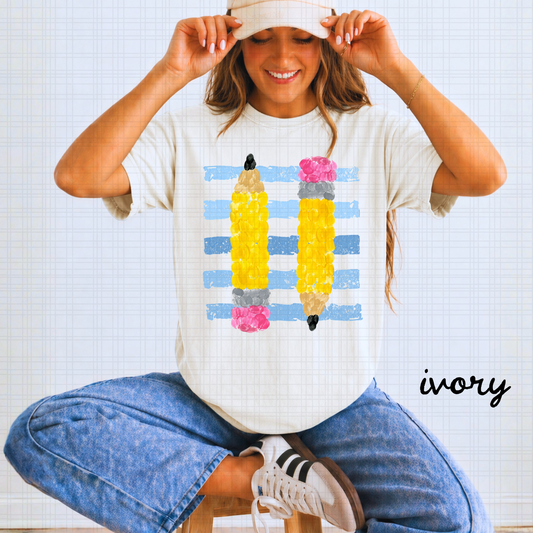 Pencil Striped CC Tee