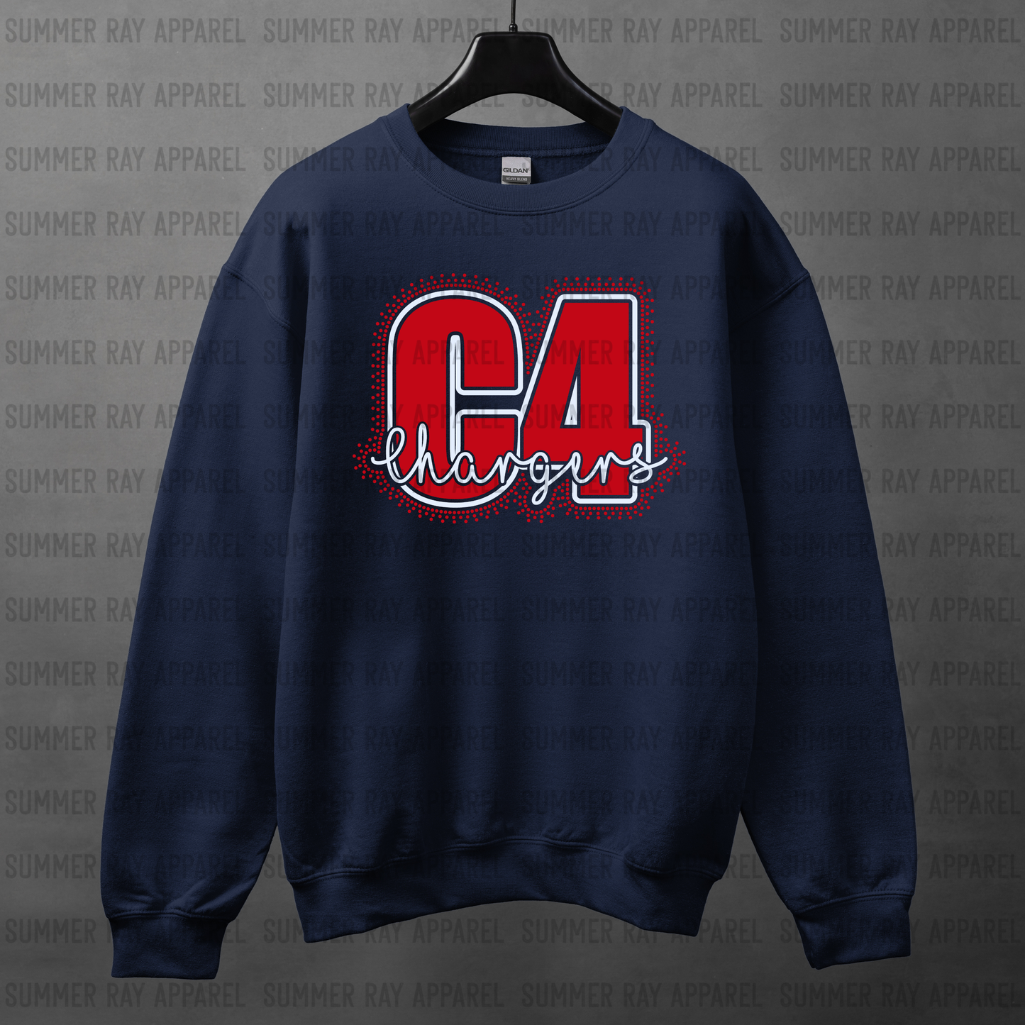 C4 Chargers Glitter/Rhinestone Sweatshirt