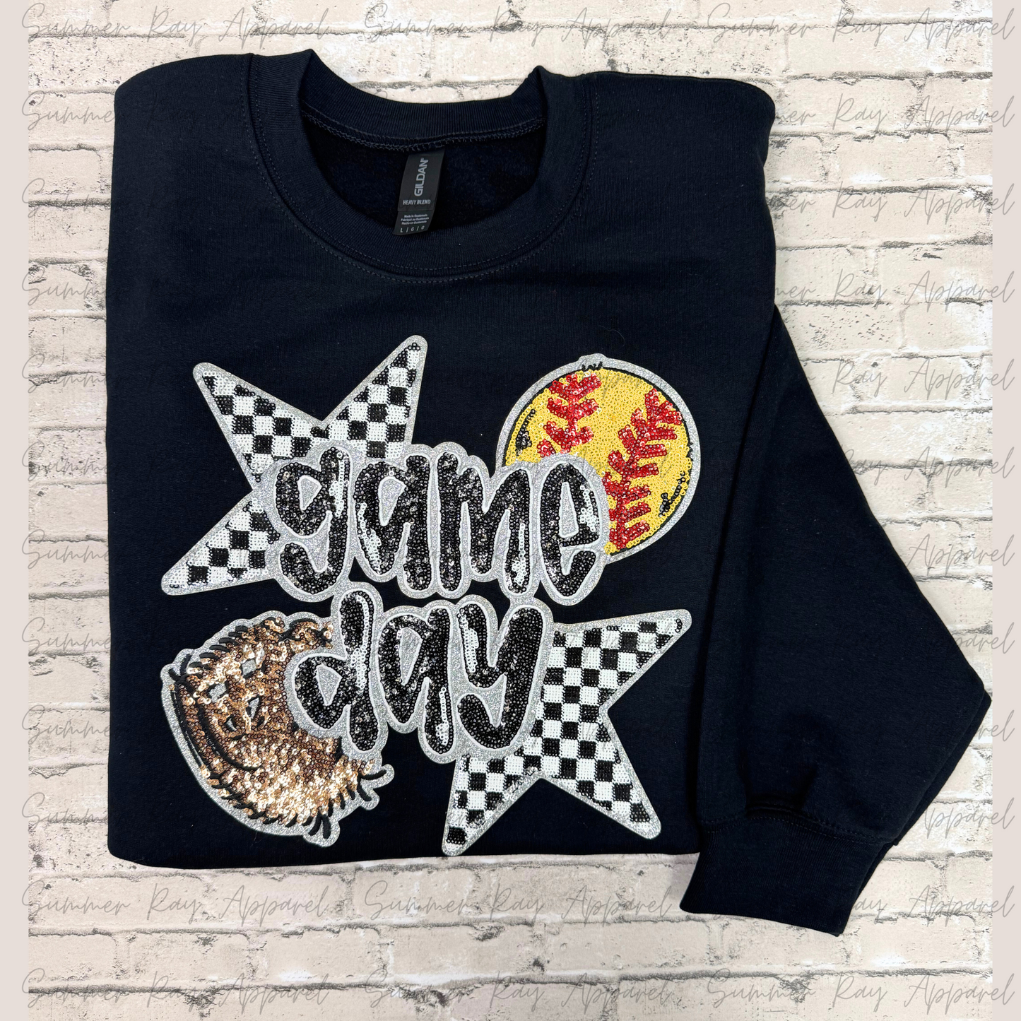 Gameday Sequin Patch Sweatshirt(Softball)