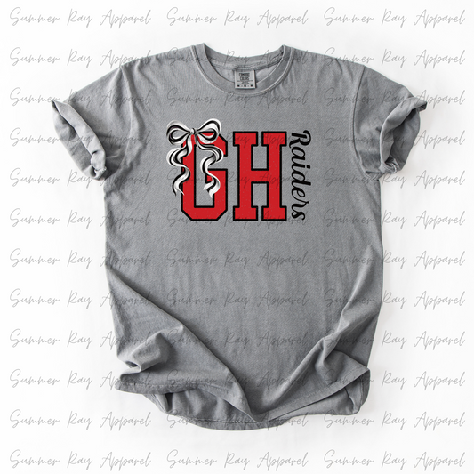 GOOD HOPE Raiders Coquette Bow T-shirt