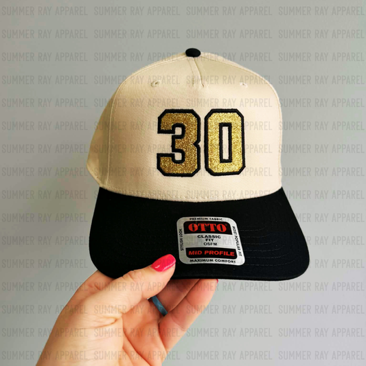 *CUSTOM* Glitzy Number Trucker
