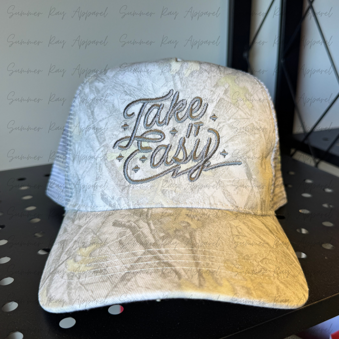 Washed Out Camo "Take It Easy" Trucker Hat