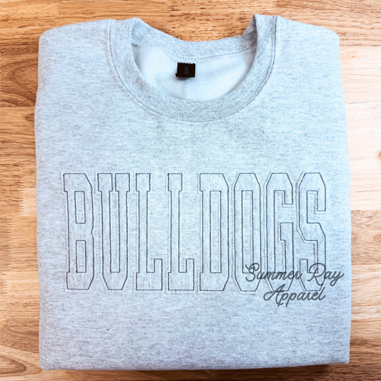 BULLDOGS Raggy Applique Sweatshirt