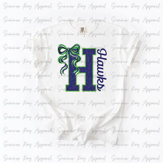 HARMONY Hawks Coquette Bow T-shirt