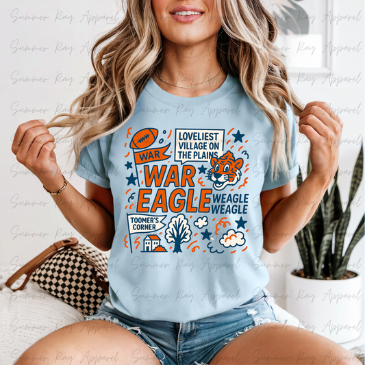 Auburn Doodle Tee