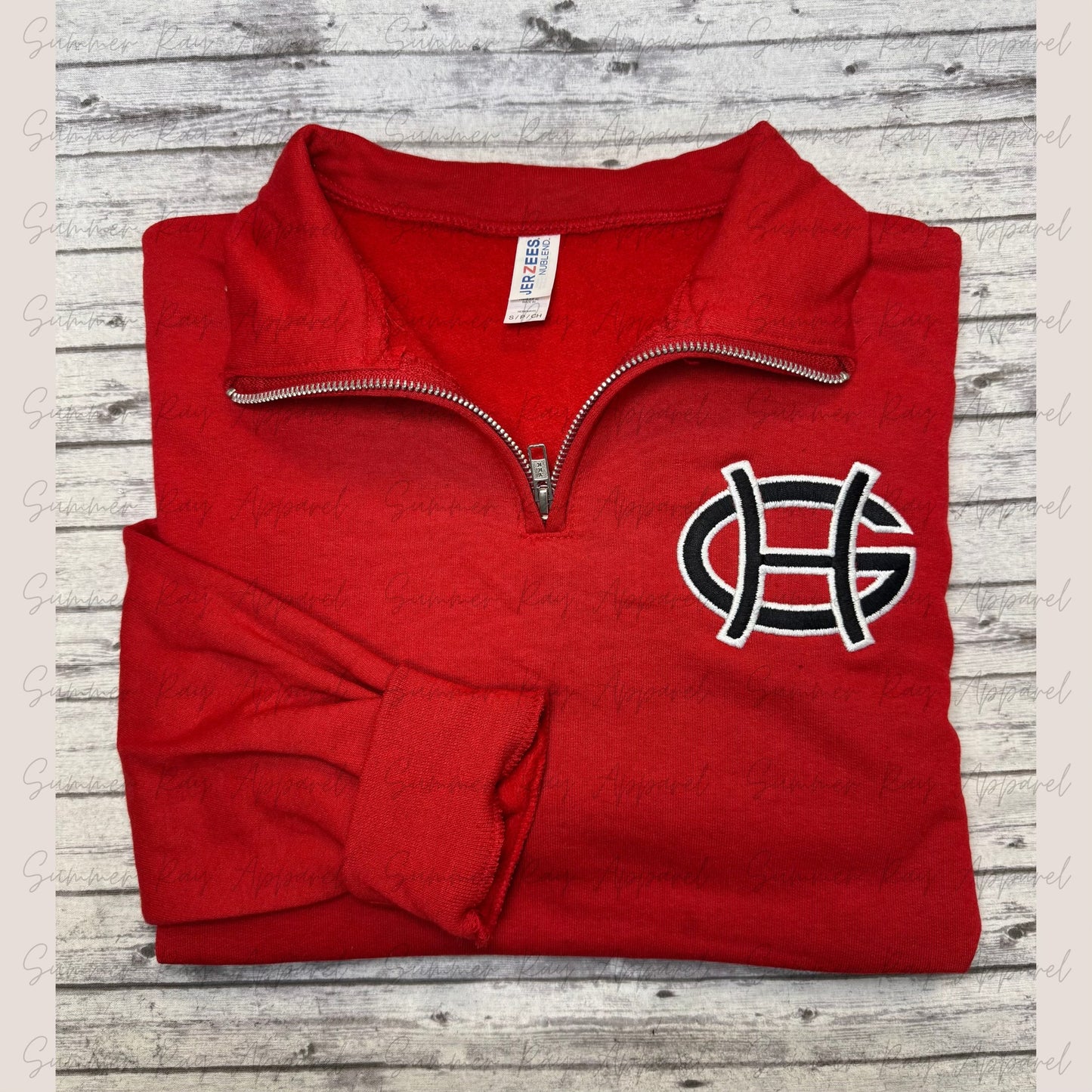 GH Quarter Zip(Red-GH Black thread inside)
