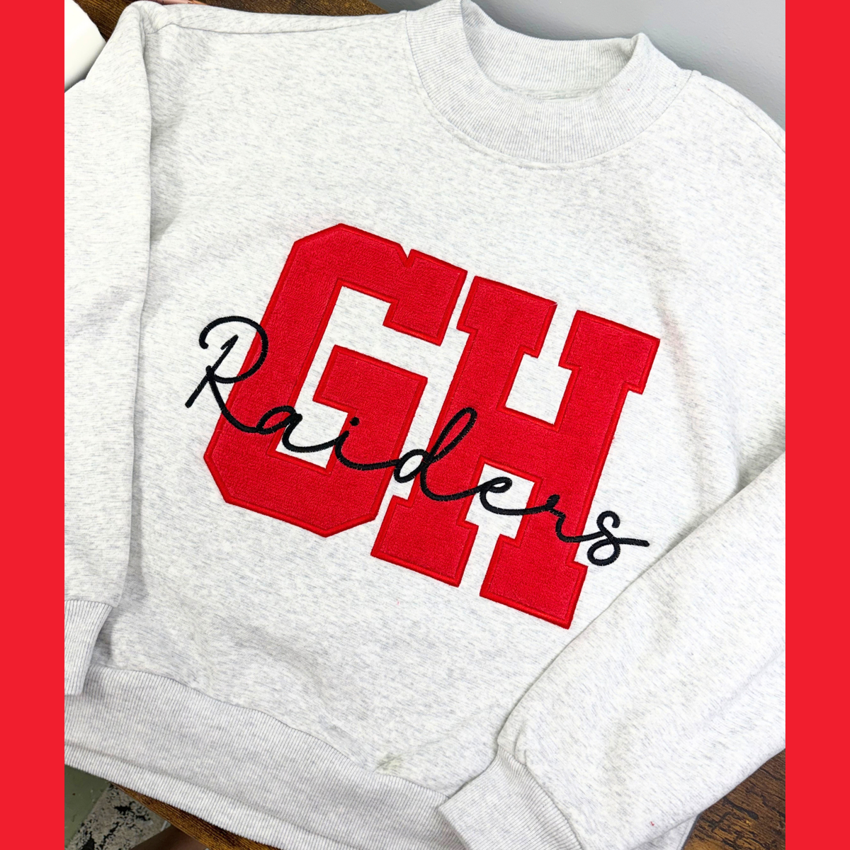 *CUSTOM* Embroidered Cropped Mockneck