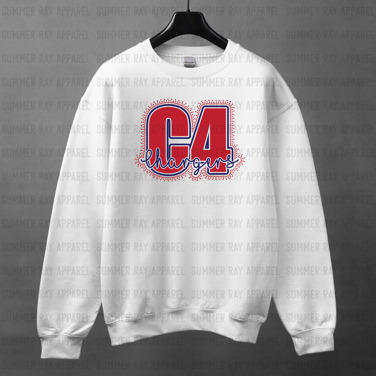 C4 Chargers Glitter/Rhinestone Sweatshirt