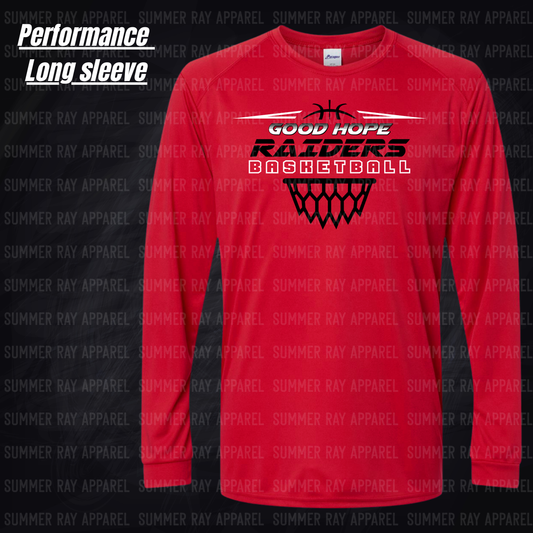 GH Basketball- Performance Long Sleeve Tee