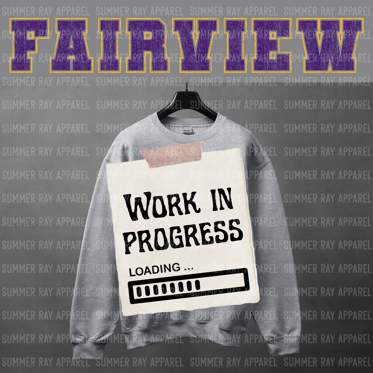 Oversized Grunge Sweatshirt-FAIRVIEW AGGIES