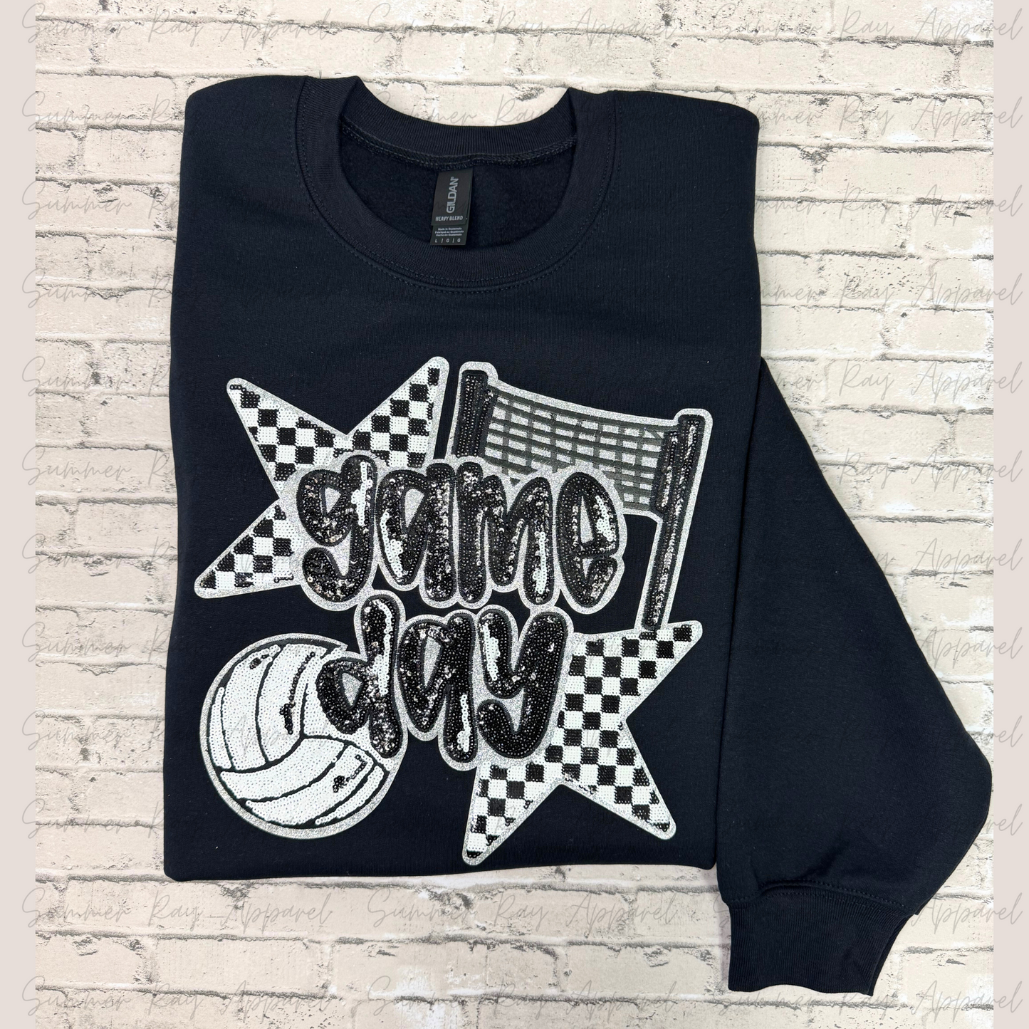 Gameday Sequin Patch Sweatshirt(Volleyball)
