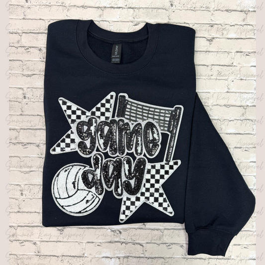Gameday Sequin Patch Sweatshirt(Volleyball)