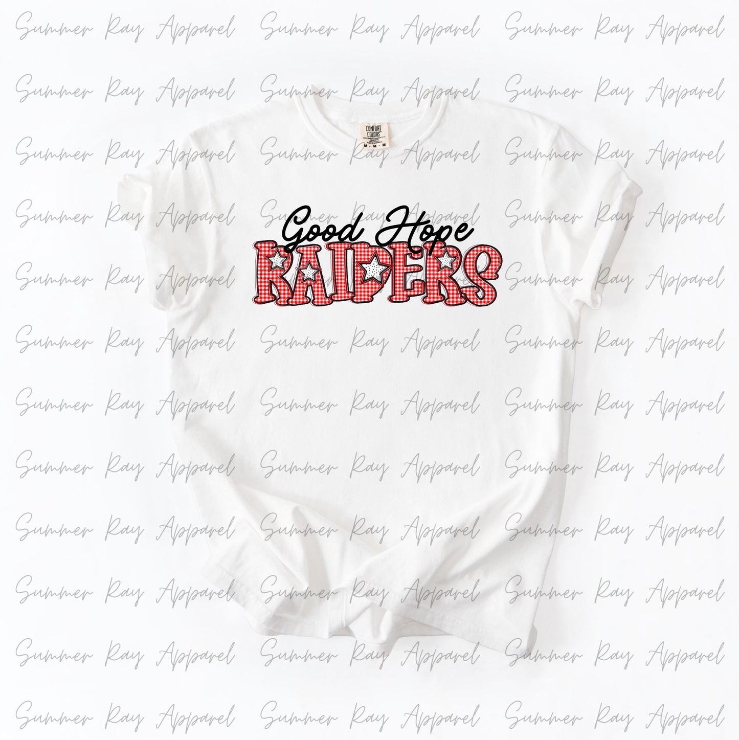Raiders Gingham Lettering Tee