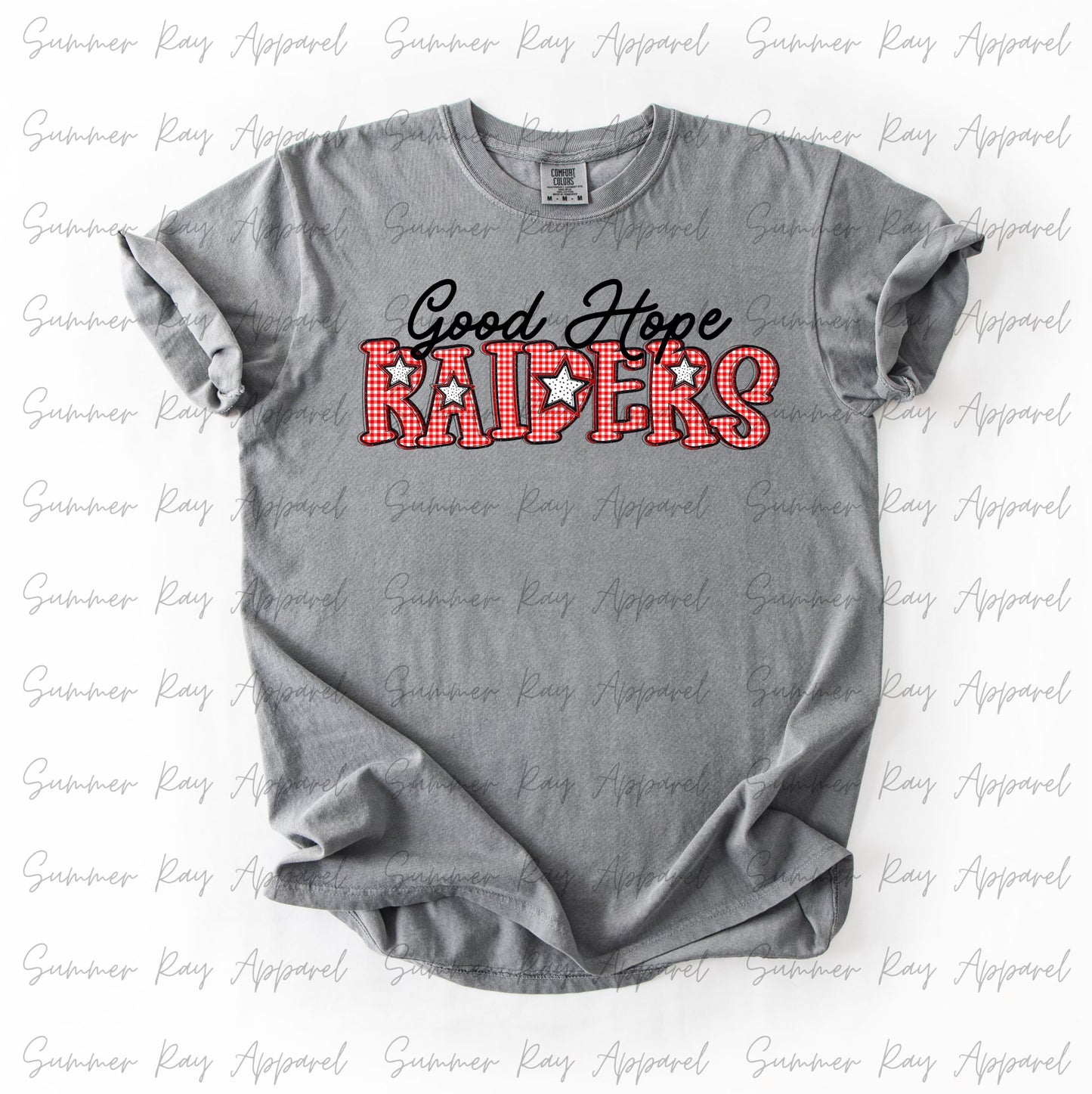 Raiders Gingham Lettering Tee