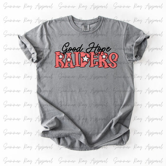 Raiders Gingham Lettering Tee