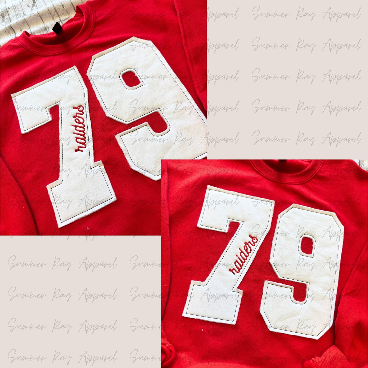 *CUSTOM* Large Number Embroidered Sweatshirt