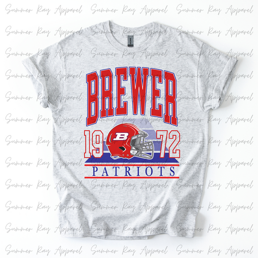 Brewer Patriots Vintage Football TSHIRT