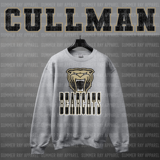 Oversized Grunge Sweatshirt-CULLMAN BEARCATS