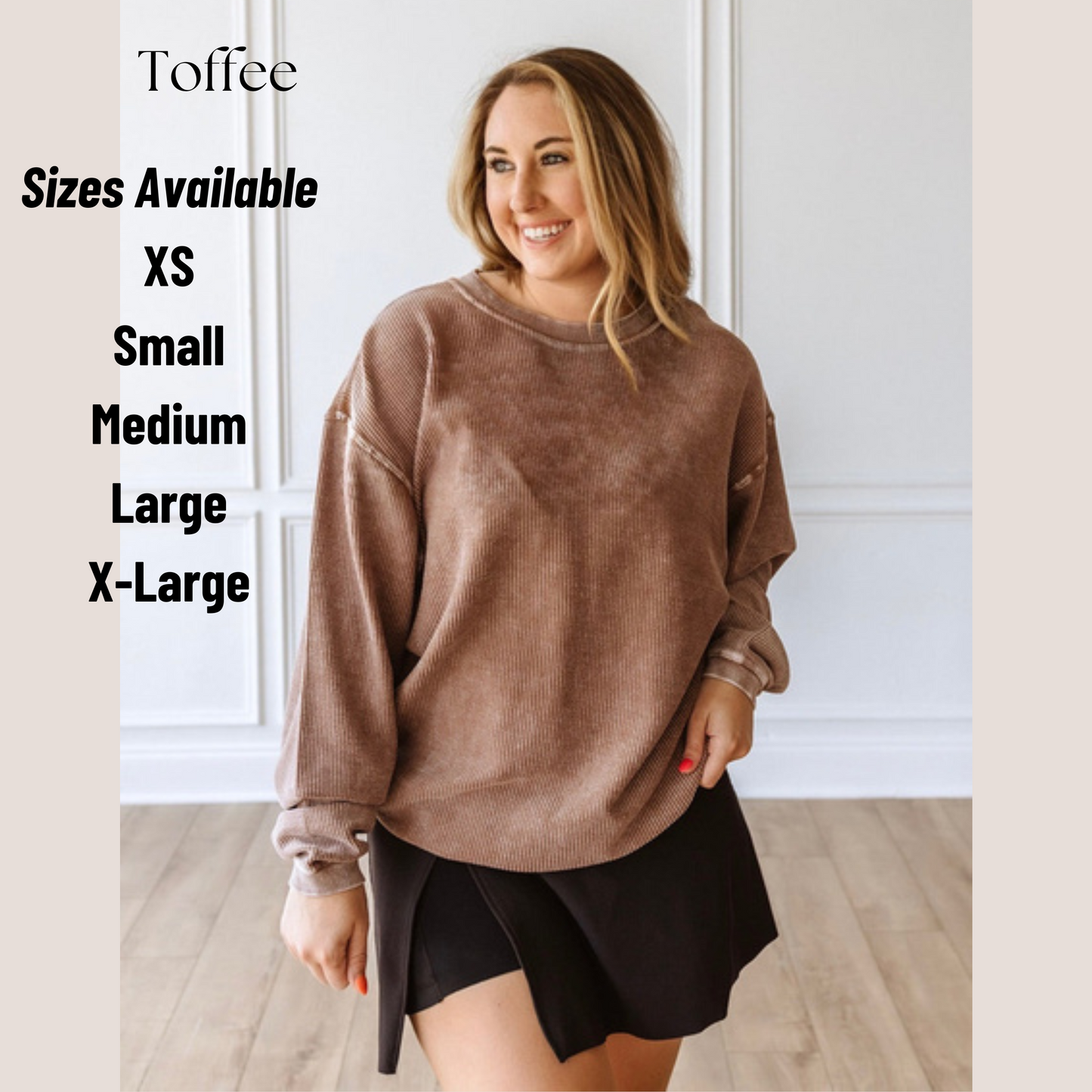 Toffee Corded Crew