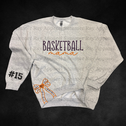 Basketball Mama-Side Bow Sweatshirt