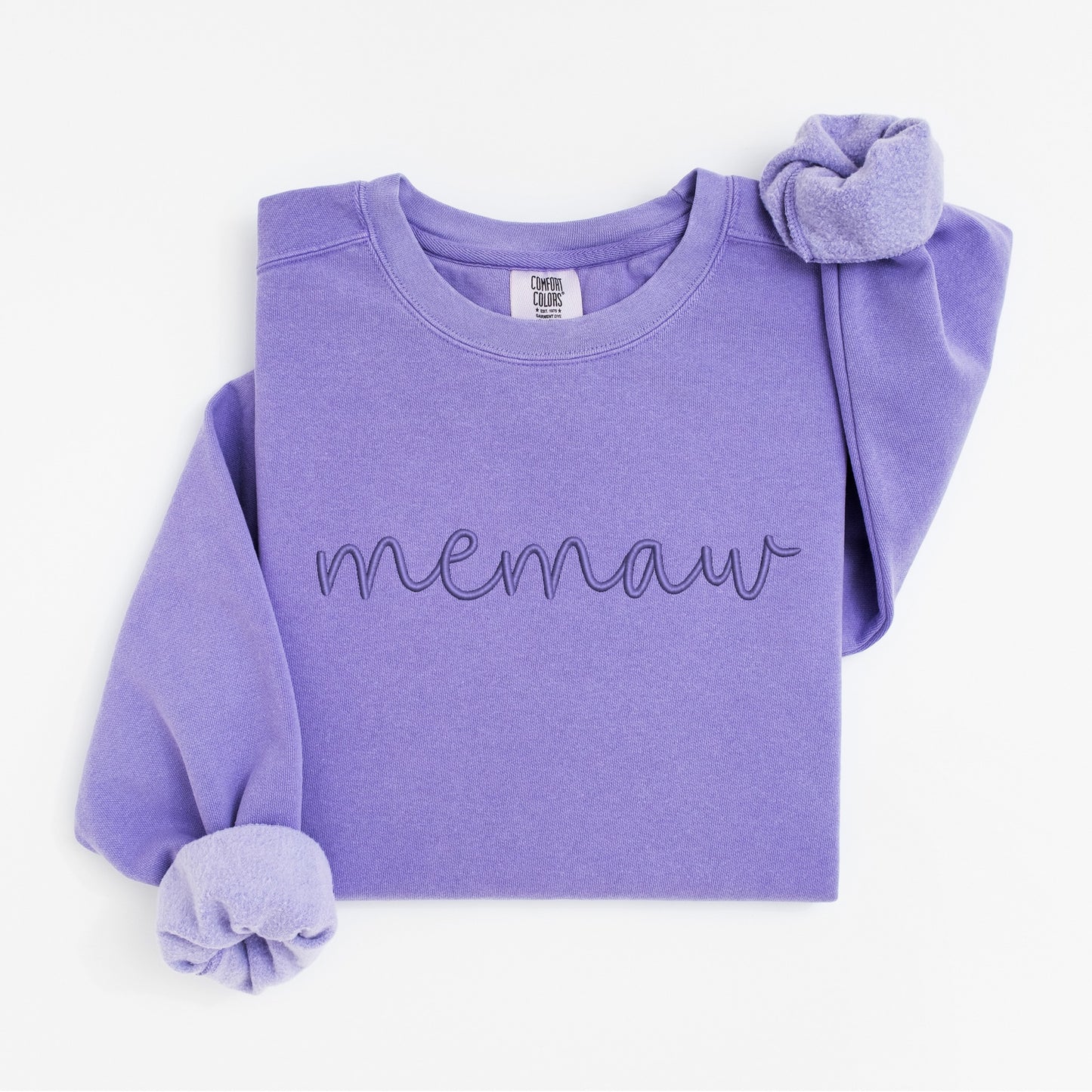 Monochromatic Comfort Color Embroidered Sweatshirt