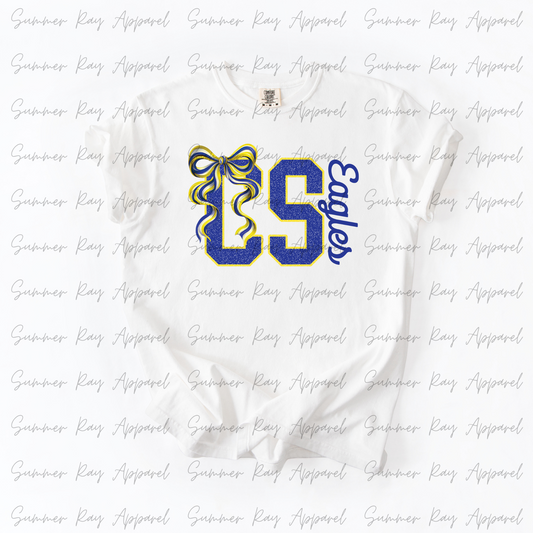 COLD SPRINGS Eagles Coquette Bow T-shirt