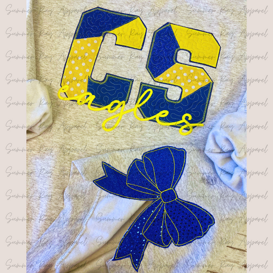 COLD SPRINGS Eagles Quilted Applique Sweatshirt