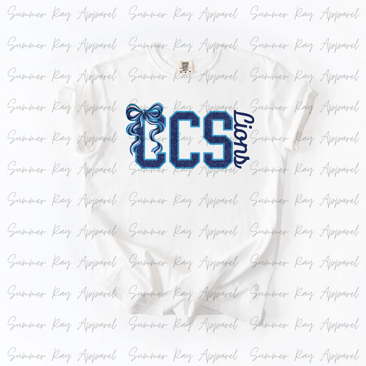 CULLMAN CHRISTIAN Lions Coquette Bow T-shirt