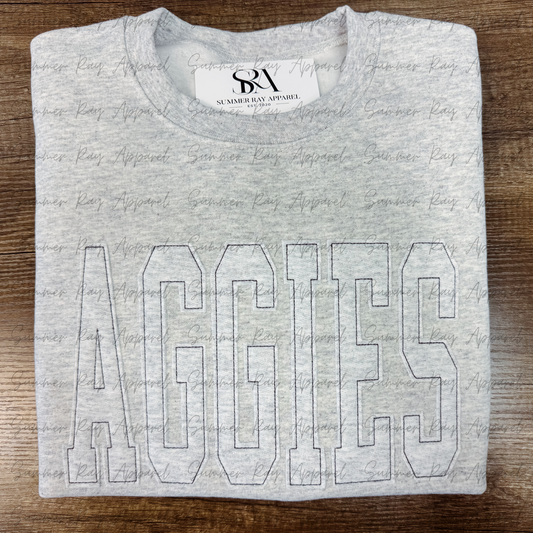 AGGIES Raggy Applique Sweatshirt
