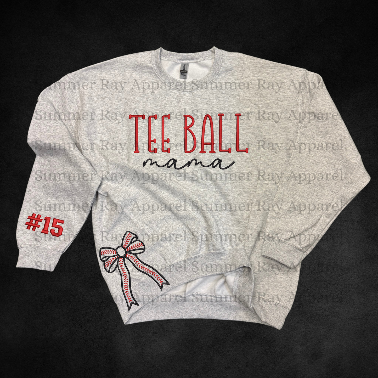 Tee Ball Mama-Side Bow Sweatshirt