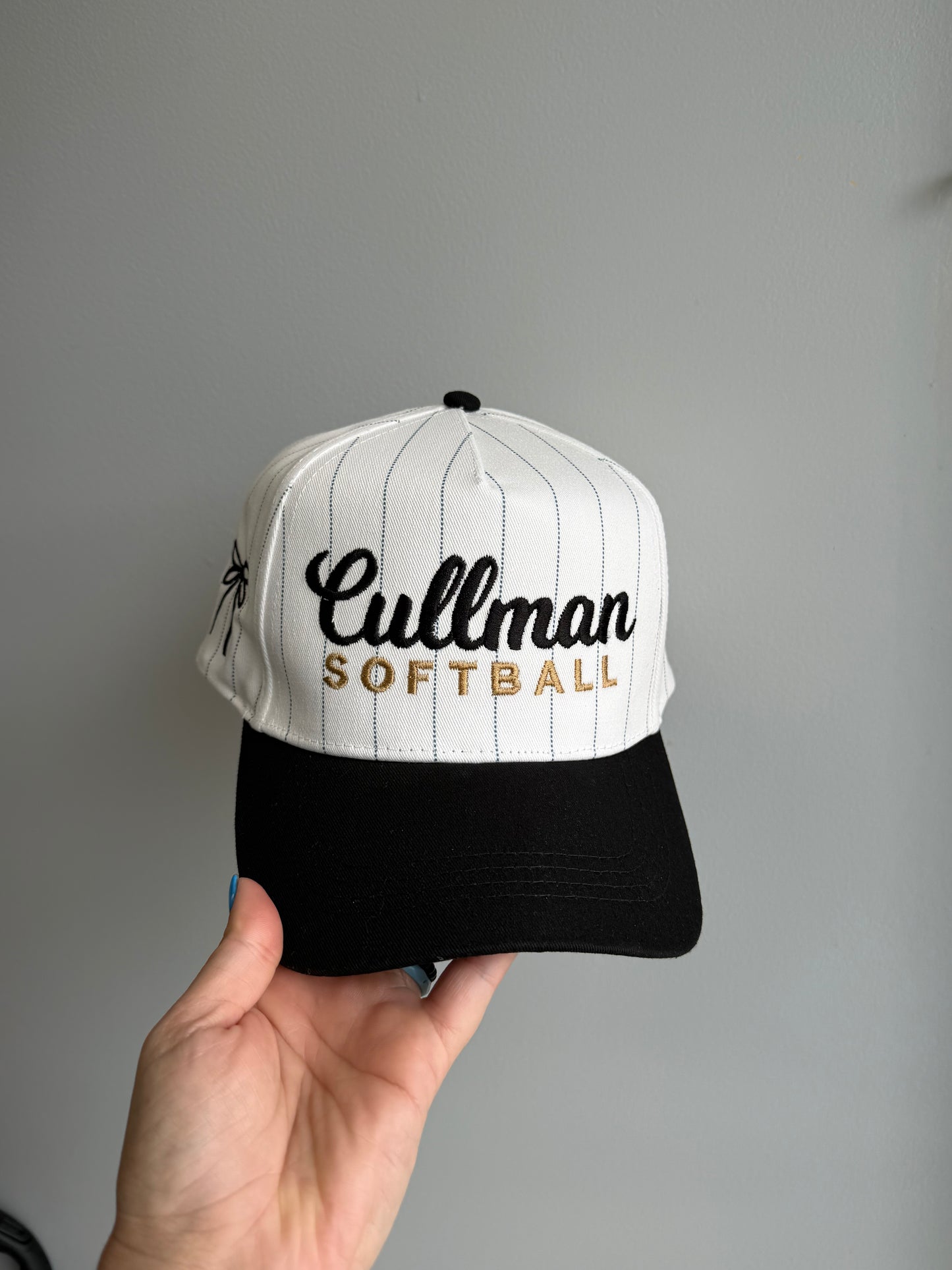 Cullman Softball Striped Trucker Hat **ADDED SIDE AND BACK DETAILS**