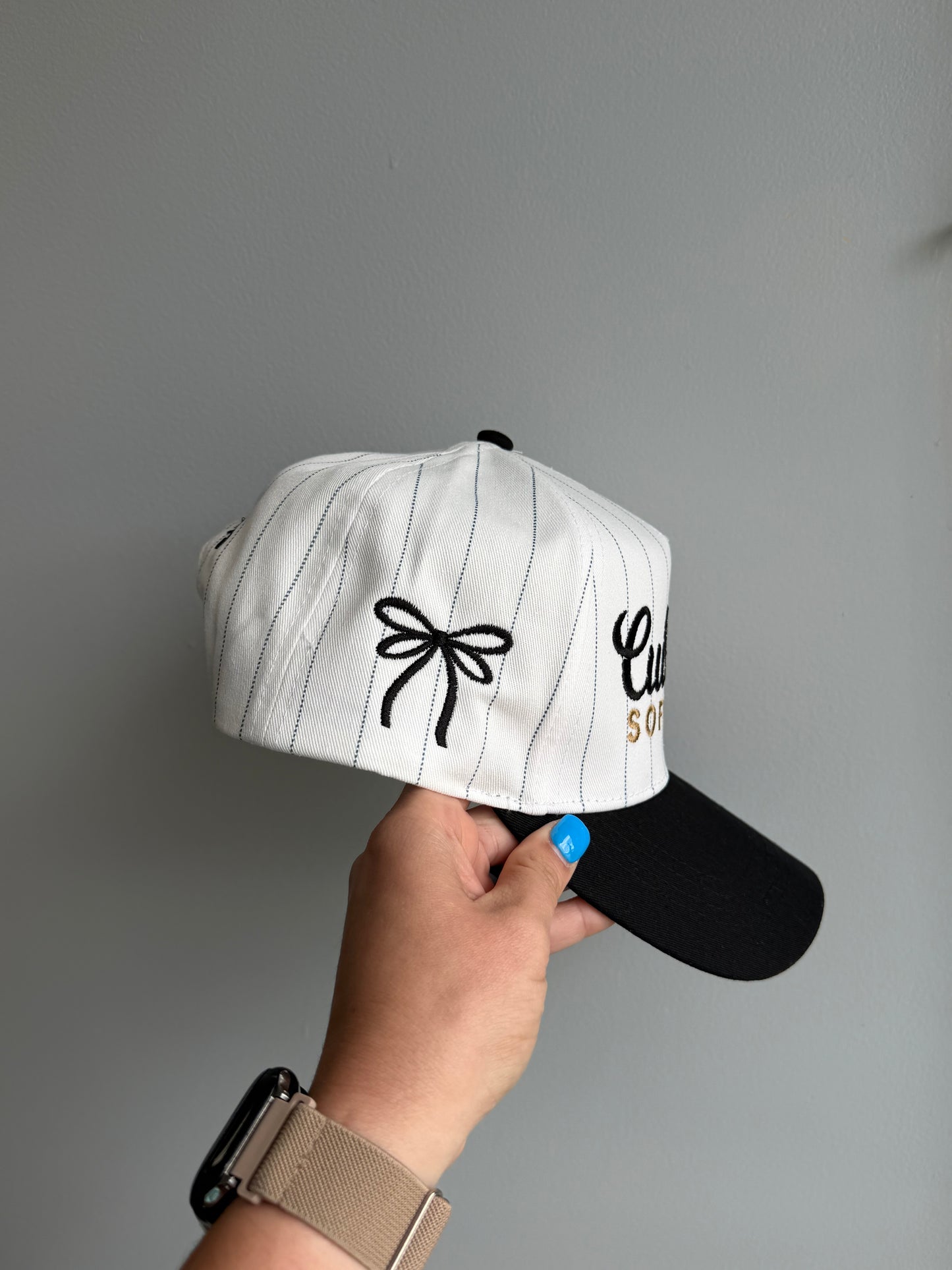 Cullman Softball Striped Trucker Hat **ADDED SIDE AND BACK DETAILS**